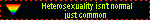 heterosexuality isn't normal, just common