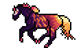 purple and orange sunrise chicken smoothie horse