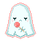 floaty ghost holding rose