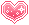 pink glitter heart