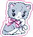 grey four eyed cat