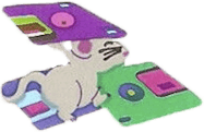 mouse with floppy discs