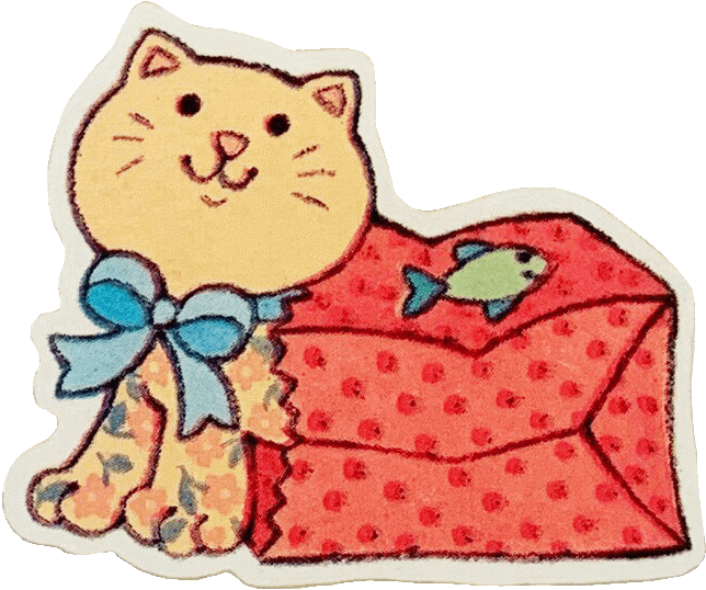 floral cat in a bag