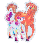 two lisa frank horses