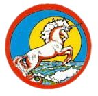 unicorn jumping above ocean