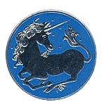 metallic unicorn laying