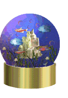 fish with castle globe