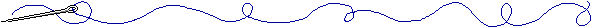 blue thread and needle