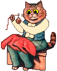 cat threading needle