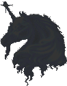 glowing unicorn head