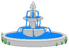 fountain with leaf topper