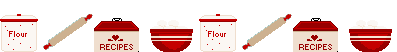 flower eggs rolling pin recipe box divider