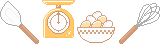 divider with spatula scale bowl of eggs and whisk