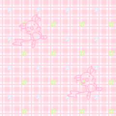 raichu flower plaid bg