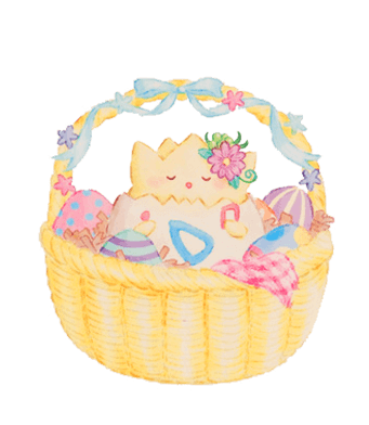 easter garden party togepi in egg basket