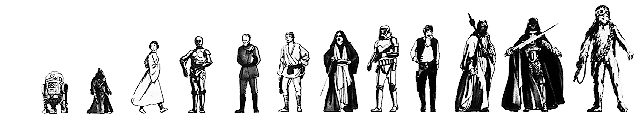 star wars character line up divider