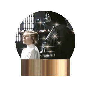 globe with leia and darth vader